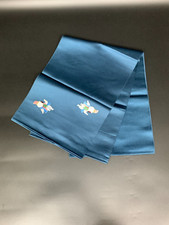 Japanese kimono Belt Fukuro Obi Dark Blue with Child Embroidery
