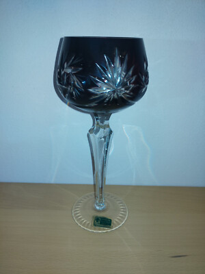 lausitzer Bleikristall glas Vintage Deep Ruby Red Weinglas