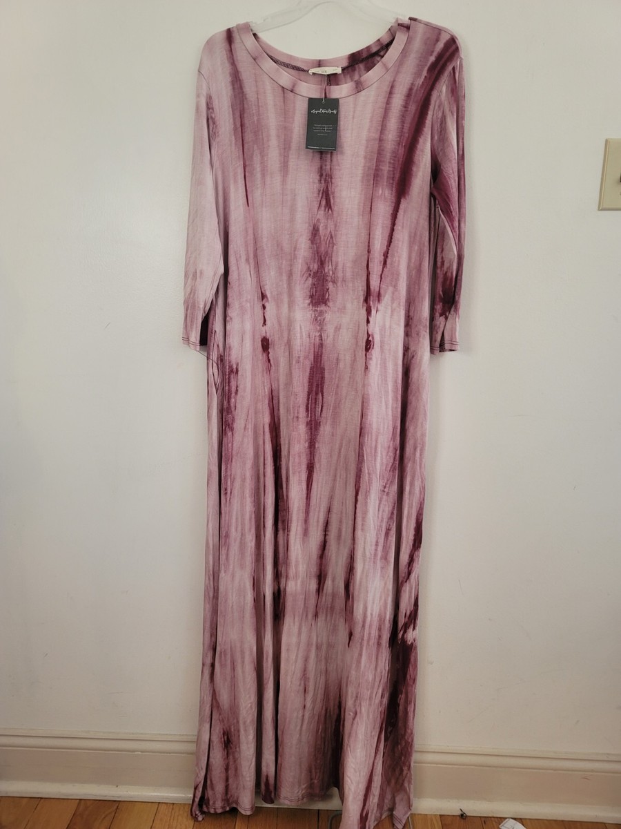 burgundy tie dye dress Silk Boubou Adiré Caftan Burgundy main image 1