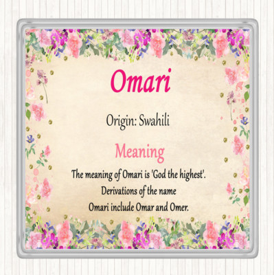 Omari Name Bedeutung Getränke Matte Untersetzer Floral