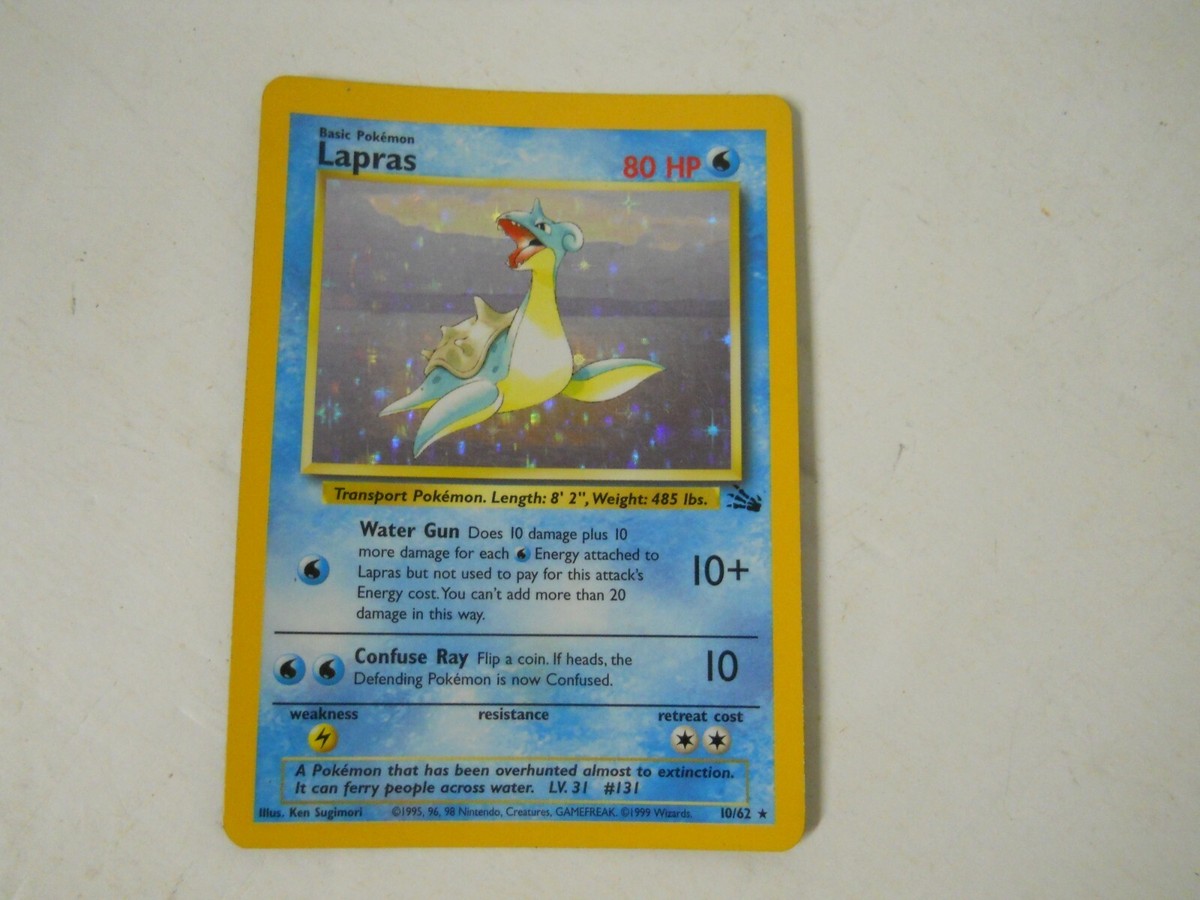 1999 lapras pokemon card value Fossil #25/62 1st Edition Price Guide cementing its place as a must Are these worth anything? Lapras