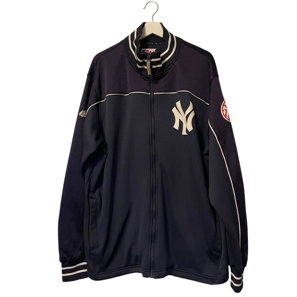 New York Yankees Majestic XL ナイロンジャケット VTG Majestic New York Yankees Full Zip jacket Logo Men's