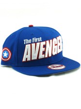 New Era Captain America 9fifty Snapback Hat Adjustable First Avenger Marvel Blue
