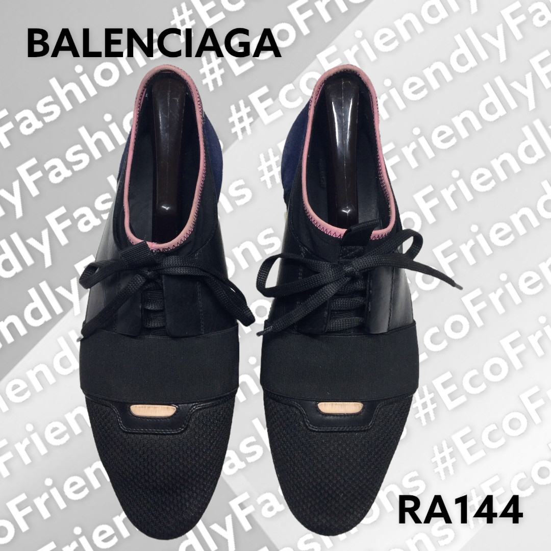 BALENCIAGA Multicolor Leather and Mesh Race Runner Sneakers Size 40 image 2