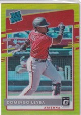 2020 Donruss Optic #66 Domingo Leyba Lime Green NM