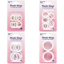 Plastic Curtain Round Rings Sizes To Choose 15mm 19mm 25mm 32mm White Bathroom
