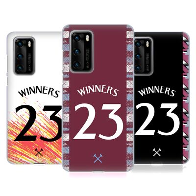 OFFICIAL WEST HAM UNITED FC 2023 WINNERS SOFT GEL CASE FOR HUAWEI PHONES 4