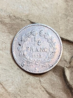 MO ARGENT 1/4 FRANC 1838 A LOUIS PHILIPPE - Photo 1/2