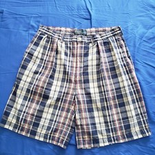 Vintage Polo Ralph Lauren Shorts Mens 34 Plaid 100 Cotton TYLER SHORTS 90s Y2K
