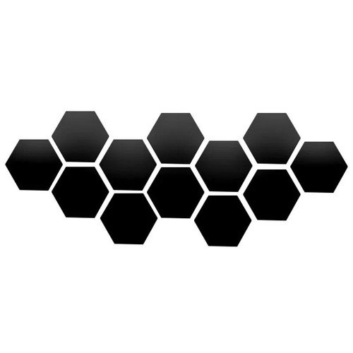12/24Pcs Hexagon Mirror Wall Stickers - Acrylic Room Decor, DIY Home Decor, Wall - Picture 15 of 29