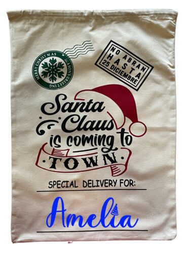 Christmas Santa Bag Gift Sacks Presents Bag | Name on Christmas Sack Included - Picture 23 of 87