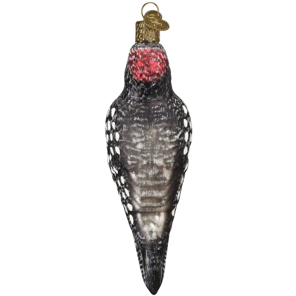 Antiguo Mundo Navidad Vintage Pájaro Carpintero Peludo Adorno Para Árbol de Navidad Foto 4 de 4