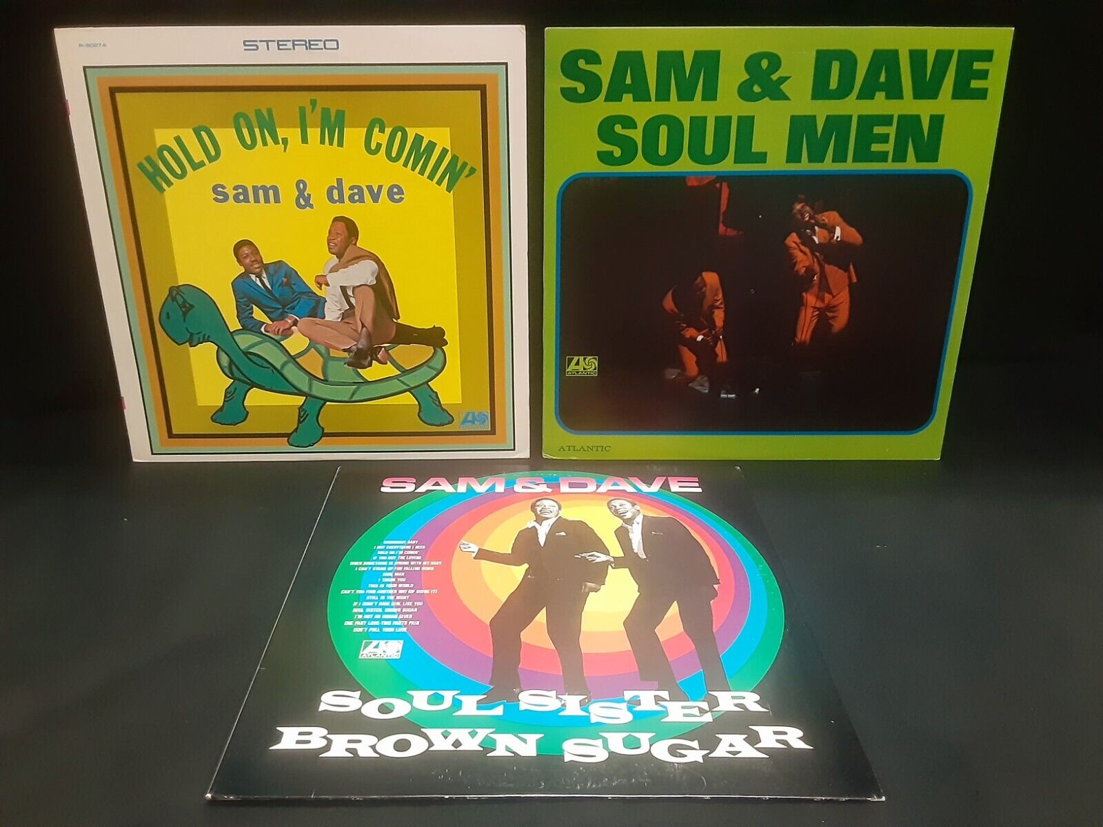 Lot of 3 Sam & Dave "Hold On I'm Comin'" "Soul Men" Japan Import Vinyl Records