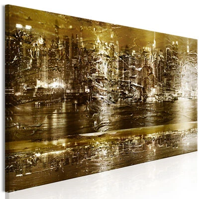 Stadt Abstrakt VLIES LEINWAND DEKO BILDER WANDBILD XXL WOHNZIMMER - Bild 1 von 3