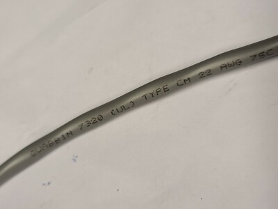 Quabbin 7320 22/1P Shielded Twist Pair Control Cable Equals Belden 8761 /100ft
