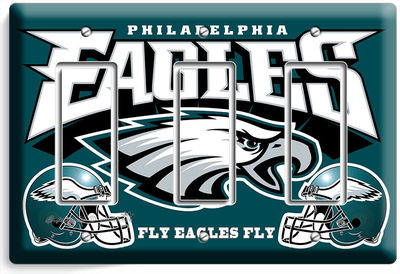 PHILADELPHIA EAGLES FOOTBALL 3GFI LIGHT SWITCH PLATE BOY ROOM MAN CAVE ...