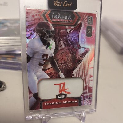 2024 Wildcard Auto Mania Red American Eagle Laser Terrion Arnold Rookie 1/1