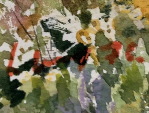 Mystery Artist - Signed - 1976 - Garden - 1 Of 2 - Original Painting - Signed - Picture 2 of 2