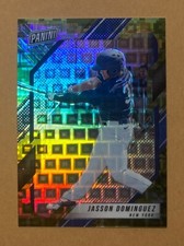 2022 Panini The National VIP Gold JD Jasson Dominguez RC Green Camo Prizm #14/25