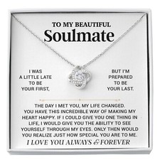 To My Soulmate Necklace, Birthday Gifts For Her, Christmas Gift For Soulmate