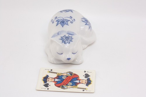 Vintage Japan Collectable Andrea by Sadek Blue & White Cat - Picture 4 of 7
