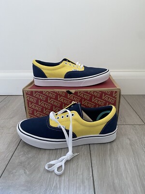 VANS ComfyCush Old Skool Blue/Yellow Pumps/Trainers UK Size