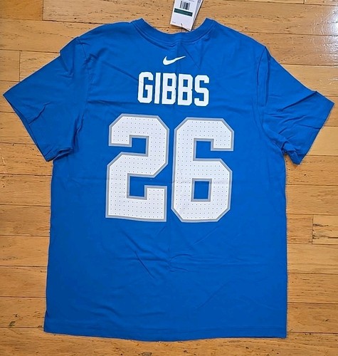 Nike NFL Detroit Lions Jahmyr Gibbs Jersey T-Shirt #26 Blue Logo Size M - Picture 6 of 8