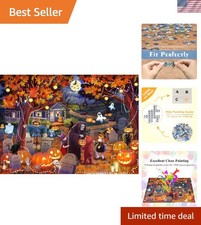 Engaging Horror Night 1000 Piece Puzzle with Lettered Pieces - Easy to Assemble