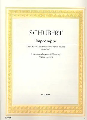 Impromptu 3 Ges Opus 90 D899 | Franz Schubert | Buch | Schott Music