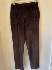 Jones New York Sport Vintage Pants SZ LG Brown/ Blk Check Stretch Vintage
