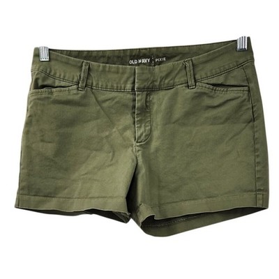 OLD NAVY Pixie Shorts Size 4 Green Casual Stretch