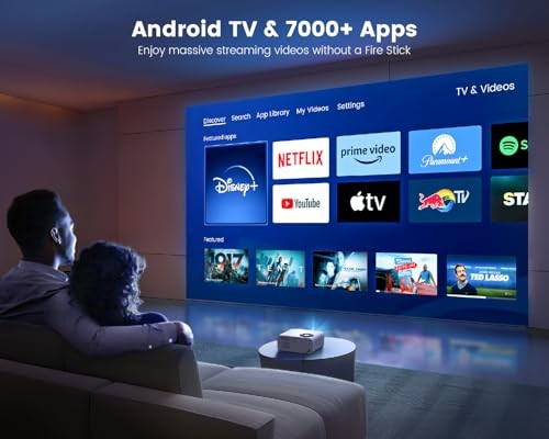 【Electric Focus & Android TV】Projektor 4k mit WiFi und Bluetooth, Full HD - Bild 6 von 7