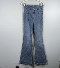 Free People We The Free Jayde Flare Jeans Women's Size 30 High Rise Denim Boho