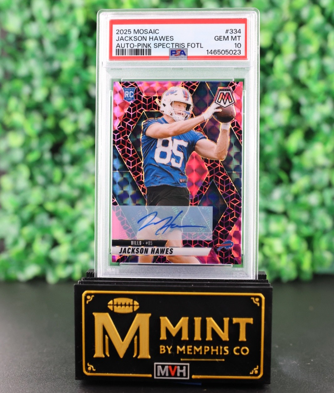 Jackson Hawes Panini Mosaic #334 Autograph-Pink Spectris Fotl