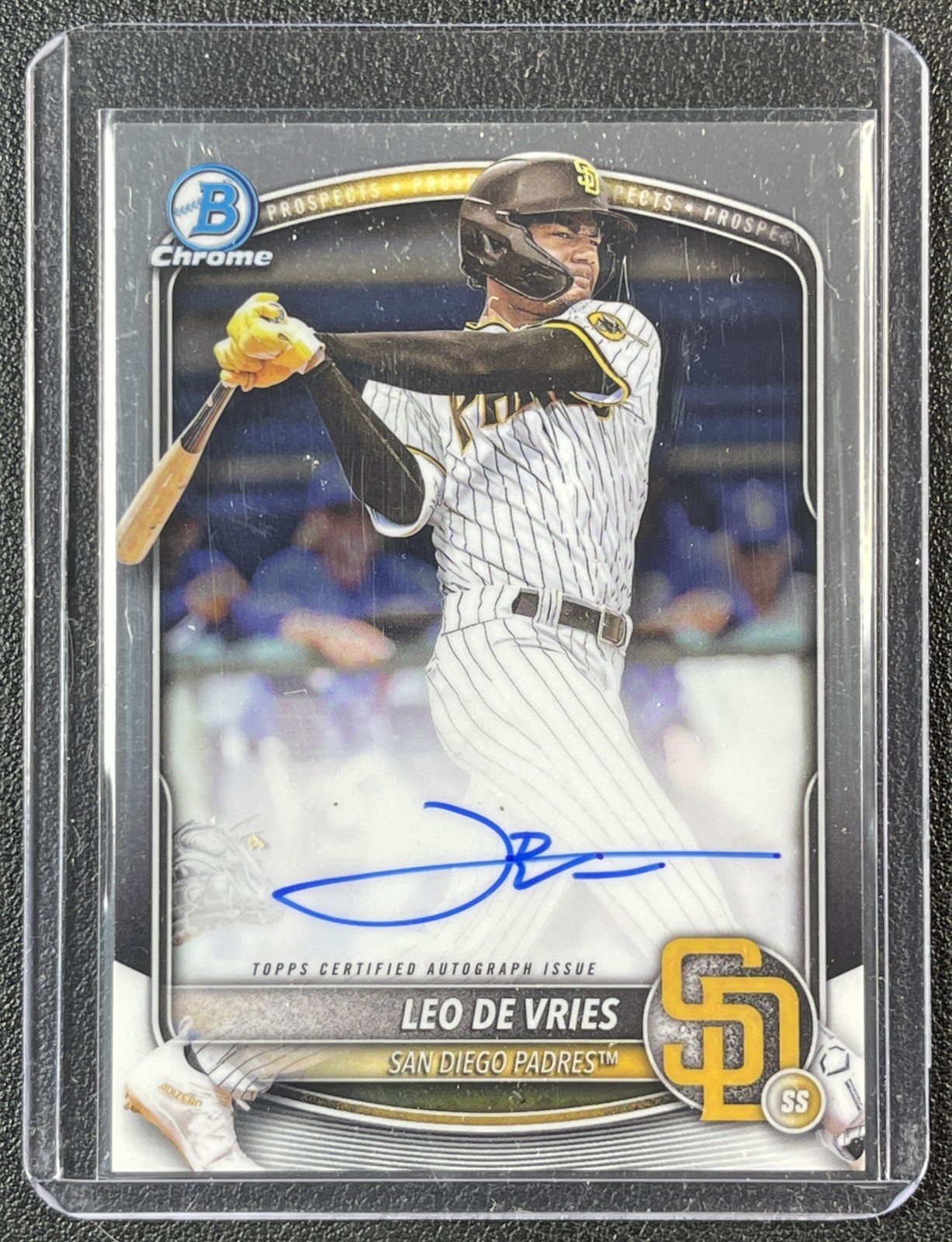 LEO DE VRIES 2025 BOWMAN CHROME #CPA-LD PROSPECT AUTOGRAPH AUTO PADRES