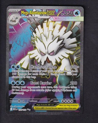 Mega Abomasnow ex 157/132 Ultra Rare Mega Evolution Pokemon Near Mint
