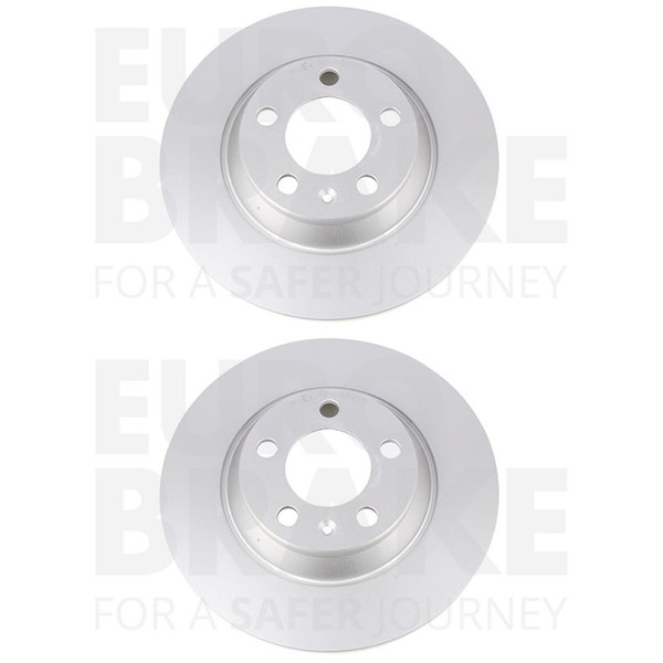 2X Eurobrake Bremsscheiben 272Mm Voll Hinten Passend FÜR Audi A1 VW Polo |-image