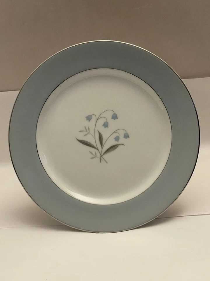 Ajuste de lugar Mikasa Accent S308 4 piezas - Narumi Japón borde gris azul floral Foto 4 de 4