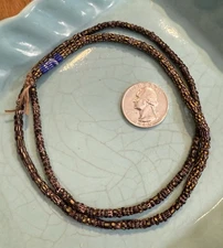 Tiny Venetian Yellow Jacket Beads & Aja, Early 1900’s, African Trade Beads