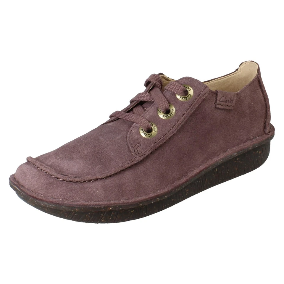 Chaussures Plates Cuir Clarks Funny Dream À Lacets - Noir/Sable/Navy - Photo 4/4