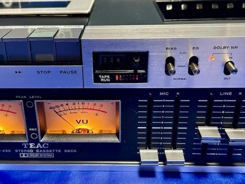 Teac A-450 stereo cassette deck with Manual Tested and working fine good F/S - Picture 7 of 13