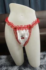 A161 2XL/ElasticW.24-44" White Nylon Bikini Thong Panties Underwear Knickers