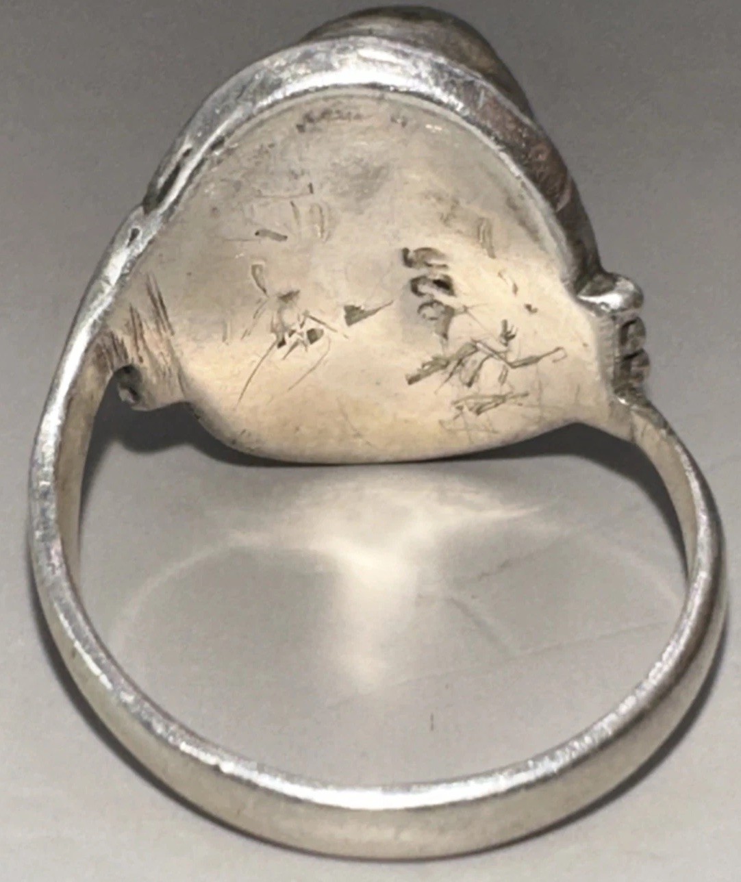 Rough Gemstone Set Sterling Silver Ring Size 5.5(… - image 4