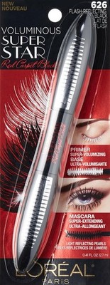 NIB L'Oreal Voluminous Super Star Mascara Red Carpet #626 Flash-Reflecting Black