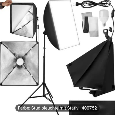 tectake  Profi Fotostudio Set 1x Studioleuchte Kamera Stativ inkl. LED...