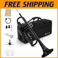 Black Bb Trumpet for Students - Complete Kit Included