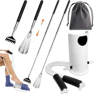Sock Aid Device for Seniors and Shoe Horn Kit - Sock Helper Easy on and Off, Soc