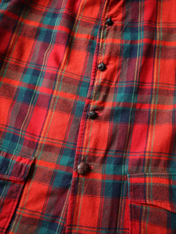 Vintage 60s Pendleton Topster Blazer Size XL Red Plaid Wool Sport Coat - Image 3 of 4