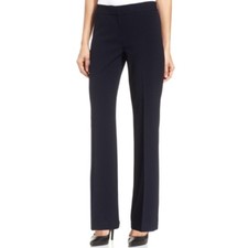 Nine West Flare Leg Trousers Navy Blue Womens 4 Dress Pants