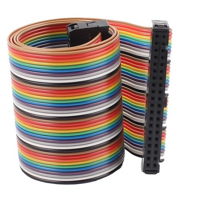 40, 40-Wege IDC, F/F-Stecker, flach, Rainbow Ribbon Cable 0.49 meters 48 cm
